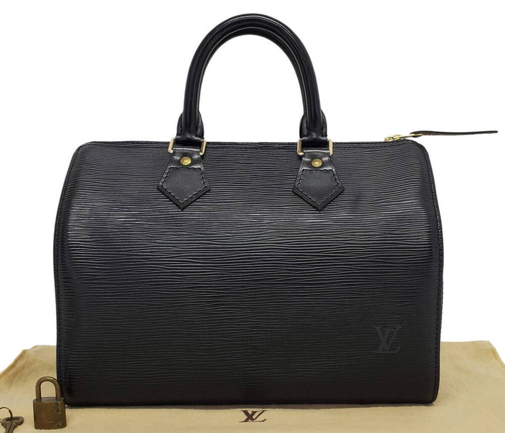 Louis Vuitton Epi Speedy Boston Bag Handbag Black